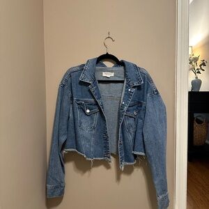 PacSun Blue Denim Cropped Jacket